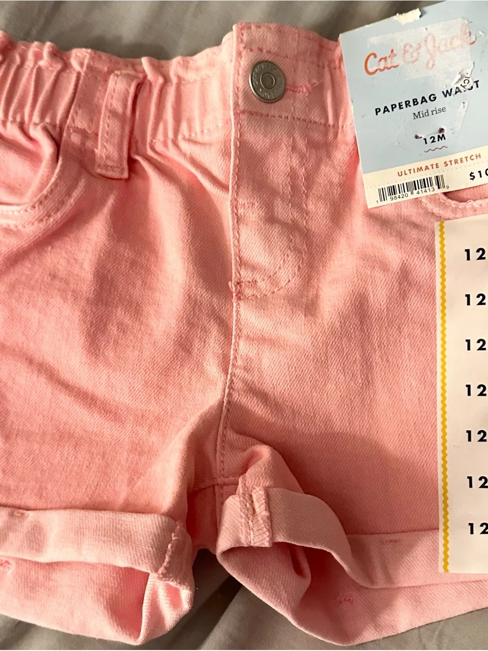 Cat & Jack Light Pink Paperbag Waist Shorts